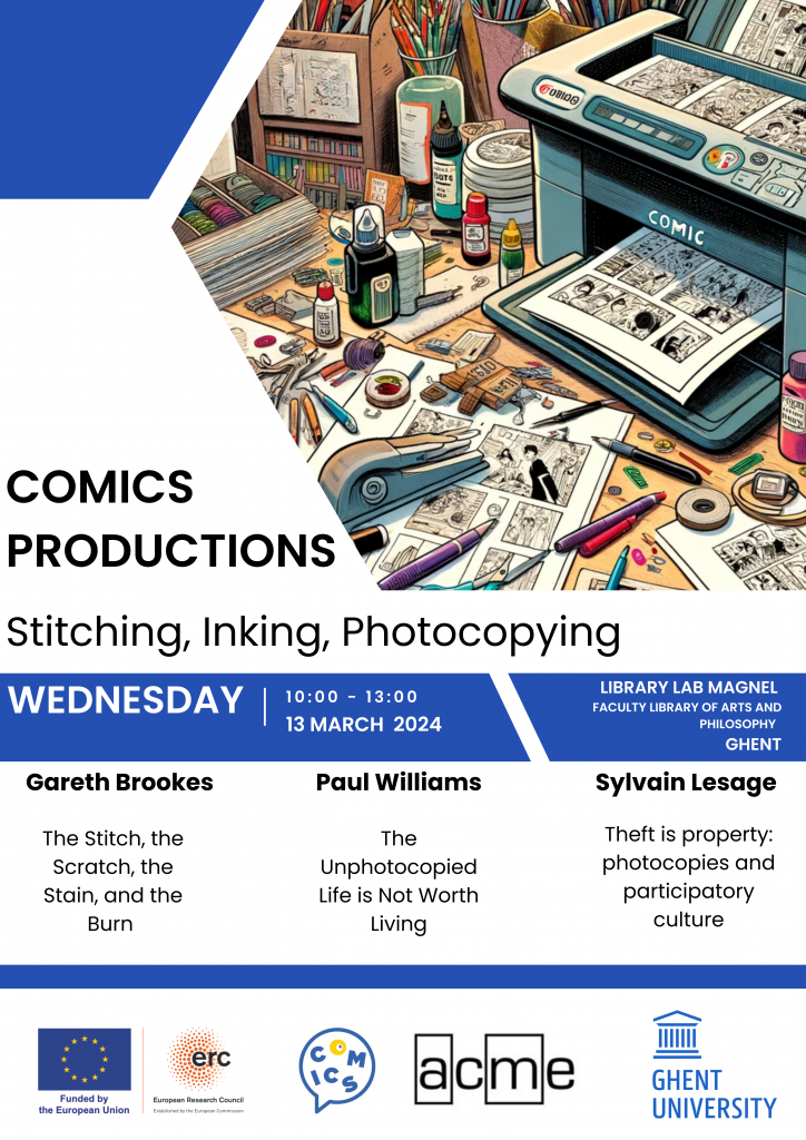 Webcomic Production Comics Productions: Stitching, Inking, Photocopying (13 March 2024 ...
